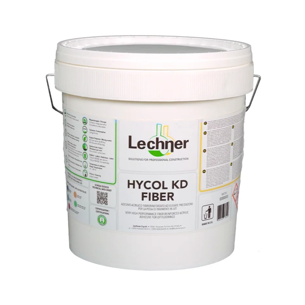 Клей для винилового пола Lechner Hycol KD Fiber акриловый на водной основе 18 кг